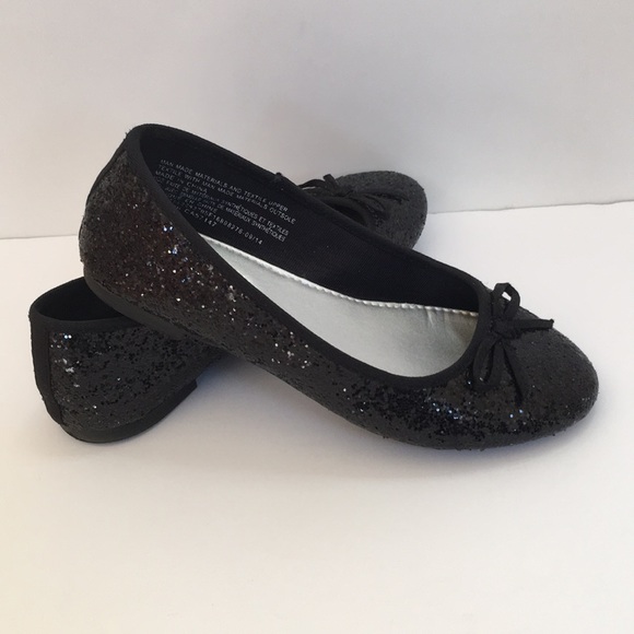 Cherokee Other - 3/20 Cherokee girls black glitter shoes ballerina
